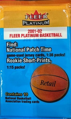Pacote de varejo de basquete Fleer Platinum 2001/02 - Imagem 1 de 3