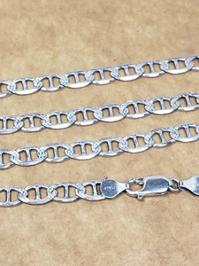 Mariner Link Sterling Silver Heavy 23g Chain Necklace 25" 5mm - Picture 1 of 4