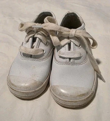 Keds White Leather Girls 6W Sneakers - Image 1 of 4