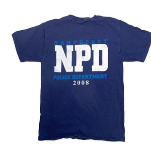 De colección 2008 Departamento de Policía de Nantucket azul descolorido y agrietado talla SM - Imagen 1 de 5