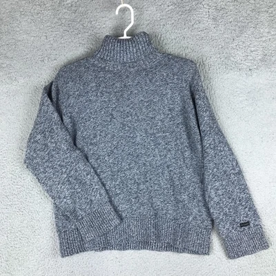 Suéter Columbia Mujer Grande Gris Cuello Alto Tejido Pullover Algodón Manga Larga Foto 1 de 4