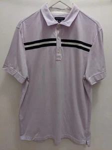 Banana Republic Lavender Fitted Pima Polo Shirt Men XL Short Sleeve Striped Casu - Picture 1 of 4