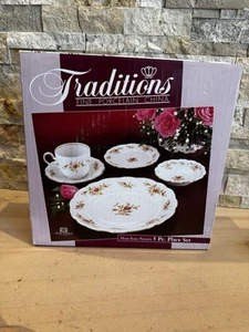Johann Haviland Traditions Fine China Moss Rose set 5 pezzi posto NUOVO IN SCATOLA - Foto 1 di 5