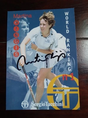 Autogrammkarte von Wimbledonsiegerin Martina Hingis Schweiz handsigniert - Bild 1 von 2