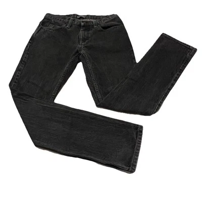 Jeans masculino Free World tamanho 30 cintura média slim perna reta preto algodão - Imagem 1 de 4