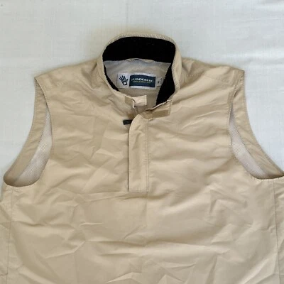 J. Lindeberg Jacket Men’s XL Beige Rain Sleeveless Windbreaker Golf Vest 2082 - Image 1 of 4