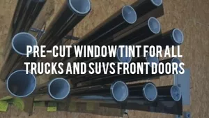PRE-CUT TINT FOR SUV n TRUCKS / FRONT DOORS TO MATCH FATCORY TINT, SHRINKS EASY - Picture 1 of 3