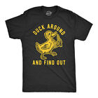 Mens Duck Around And Find Out Tshirt Funny Knife Duck Sarcastic Hilarious