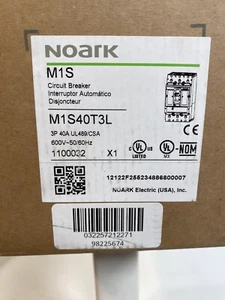 NOARK M1S40T3L 40A Molded Case Circuit Breaker, 3 Pole Up to 600 VAC New - Picture 1 of 4