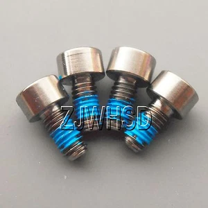 4 pezzi M4 x 8 Ti titanio bullone a vite brugola testa esagonale tappo con blocco filettatura - Foto 1 di 2