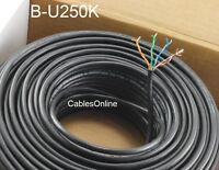 250ft Solid CAT6E CMR 550 Mhz, High-Performance 23 AWG Copper Bulk 
