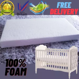 Cot Bed Foam Mattress With Removable And Waterproof Breathable Cover All Sizes - Picture 1 of 6