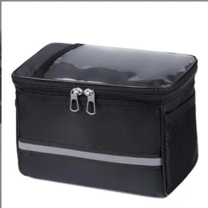 Bike Basket Bag Large Capacity Bike Handlebar Bag Detachable Bicycle Frame Pouch - Picture 1 of 19