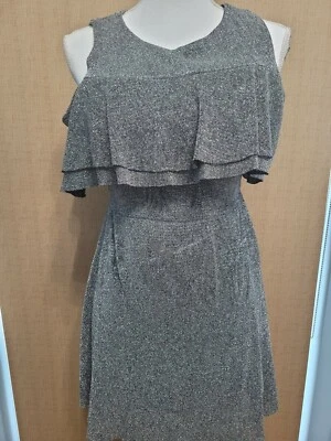 New Zara girls sparkly sleeveless dress with shoulder cape size 13-14  - Image 1 of 4