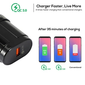 Fast Qualcomm Quick Charge QC 3.0 USB Hub UK Plug Wall Charger Adapter - Picture 1 of 18