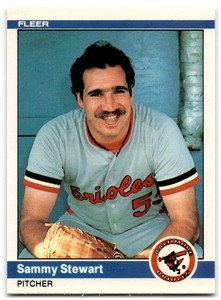 1984 Fleer Sammy Stewart Baltimore Orioles #22