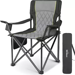Outdoor Large Camping Chairs for Adults, Heavy Duty Camp Chair Support 800Lbs, K - Picture 1 of 12