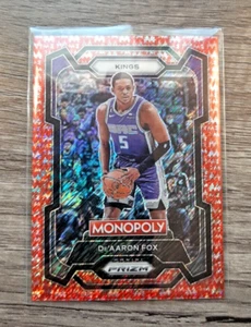 DE'AARON FOX 2023-24 PANINI PRIZM MONOPOLY RED MONEY SHIMMER PRIZM SSP /100 - Picture 1 of 3