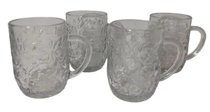Juego de cuatro tazas de café de pascua vintage Princess House Fantasia cristalinas - Imagen 1 de 12