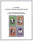 St. Vincent, Inverted Centers, Royal Wedding Anniversary Issues, Set of 4, N.H.