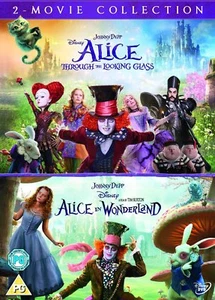 ALICE (2010+2016) IN WONDERLAND + THROUGH THE LOOKING GLASS - DOUBLE Rg2 DVD NEW - Picture 1 of 1