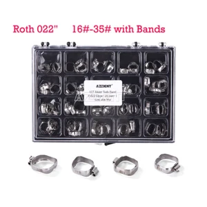 80 piezas bandas de tubo bucal AZDENT ortodoncia dental primer molar Roth 022" 16#-35# - Imagen 1 de 10