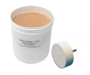 Polvo pulido de óxido de cerio de alta calidad - 1 lb. y rueda de pulido de fieltro de 4" - Imagen 1 de 2