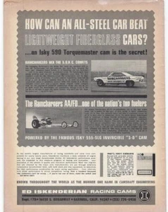 1967 Isky Cam Ad/ Dodge Dart funny car/ Ramchargers - Picture 1 of 1