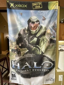 Halo Combat Evolved 5ft Flag Microsoft XBOX 2004 Poster Bungie Master Chief - Picture 1 of 3