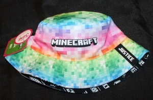 New girls Justice Minecraft reversible bucket hat - Picture 1 of 2