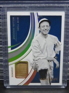 2021 Immaculate Miller Huggins Holo Gold Legends Game Used Bat #3/10