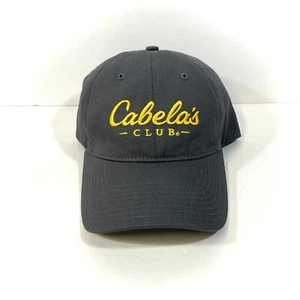 Nuevo CABELA'S CLUB SOMBRERO gris oscuro amarillo no estructurado papá relajado gorra hombre/mujer - Imagen 1 de 6