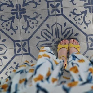 EVITA Tile Stencil - Tile Stencil For Painting Floor- Reusable Wall And Floor St - Picture 1 of 23