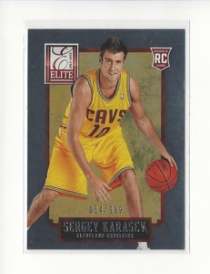 2013-14 Elite #218 Sergey Karasev RC Rookie Cavaliers 064/999 