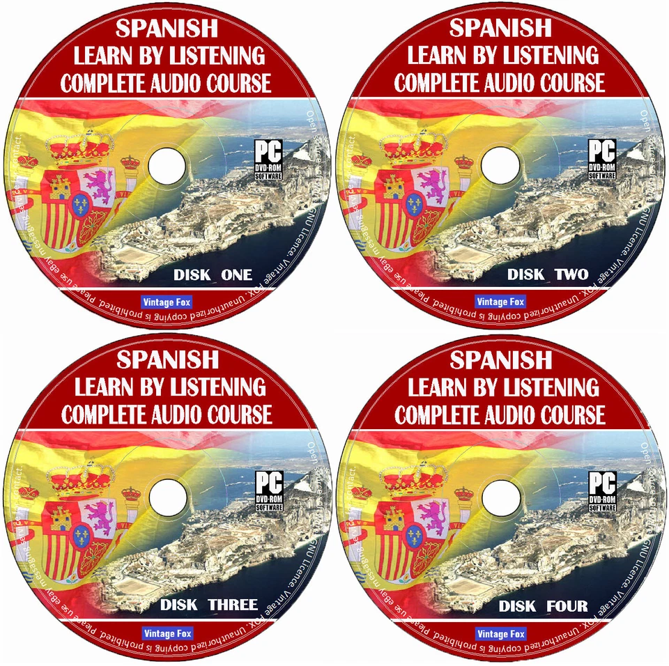 Spanish Language Course Learn By Licensing From Beginners To Advance 4x Audio CD - Image 1 of 2