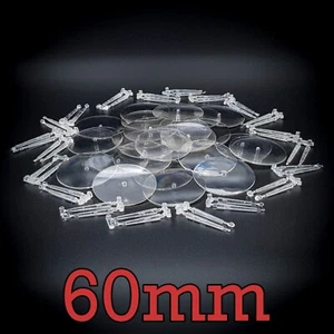 60mm Round Flying Bases with Stems Wargaming Wargames AOS Plastic - Picture 1 of 8