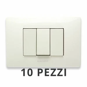 10 PEZZI PLACCA 3 POSTI COLORE BIANCO ASPEN MASTER MIX CODICE 21MX103 - Foto 1 di 1