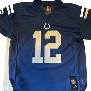 Indianapolis Colts Adrew Luck Jersey Youth Large 14-16 Blue #12 NFL Football Boy - Picture 1 of 12