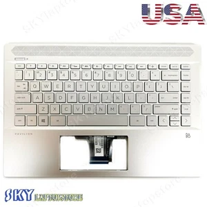 Nuevo reposamanos HP Pavilion serie 14-CE 14" reposamanos portátil retroiluminado teclado EE. UU. L19191-001 - Imagen 1 de 2