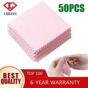 Jewelry Cleaning Cloth Polishing Cloth for Sterling Silver Gold Platinum Pink - Picture 1 of 6
