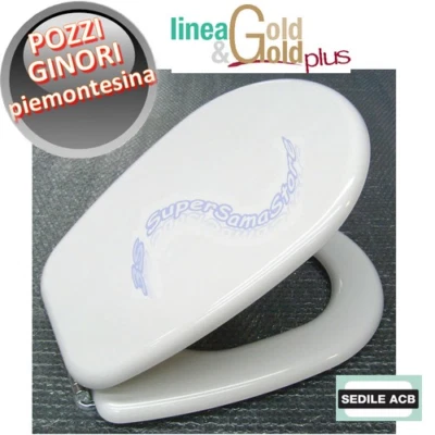 Sedile per wc PIEMONTESINA Pozzi Ginori anima in legno - ACB linea GOLD - Immagine 1 di 4