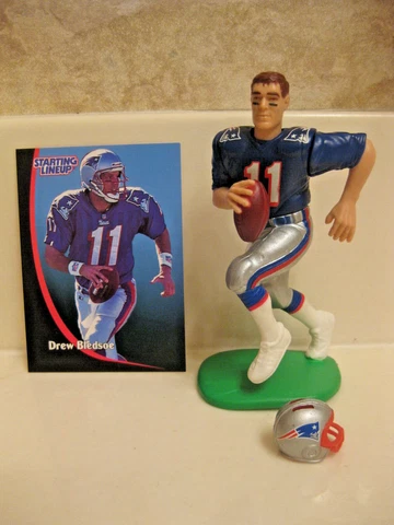 Drew Bledsoe New England Patriots SLU 1998 Kenner Open Figure Card NFL Football Cover
