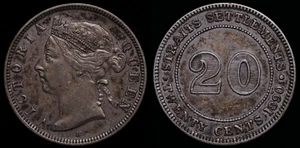 1890 Straits Siedlungen 20 Cent - KM# 12 - Bild 1 von 3
