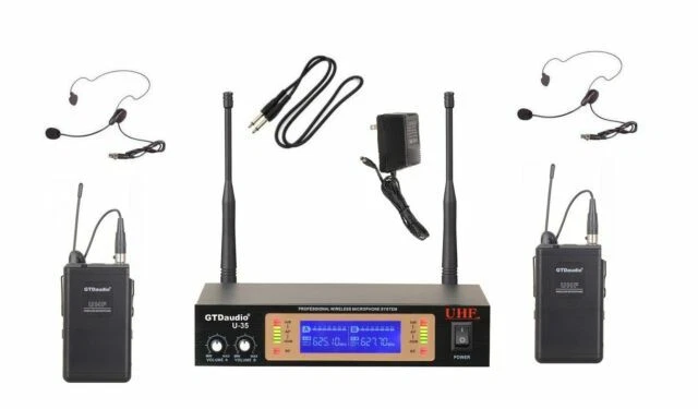 GTD Audio U-35HL 2 Channel UHF Wireless Microphone System