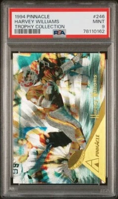 1994 PINNACLE TROPHY COLLECTION #246 HARVEY WILLIAMS PSA 9 MINT CHIEFS RAIDERS - Image 1 of 2
