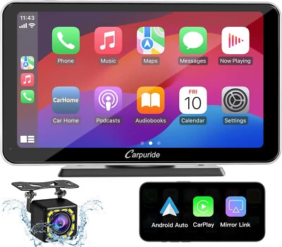 Carpuride W701 Wireless Apple Carplay Android Auto Touchscreen Car Radio Stereo  - Immagine 1 di 4