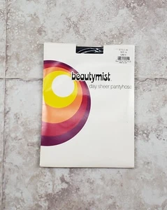BeautyMist Day transparente graue Strumpfhose Nylon versiegelt Größe A Vintage - Bild 1 von 8