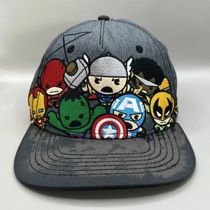 Bioworld Marvel Flatbill Snapback Heroes Avengers Hat Adjustable Preloved - Picture 1 of 7