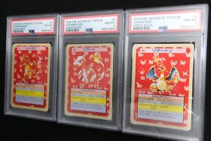 1995 Pokemon Japanese Card Topsun Green Back Charizard Charmander PSA 8 6