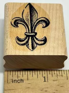 Fleur de Lis Bild Pfadfinder Mode Holz montiert Stampin Up Gummistempel - Bild 1 von 4